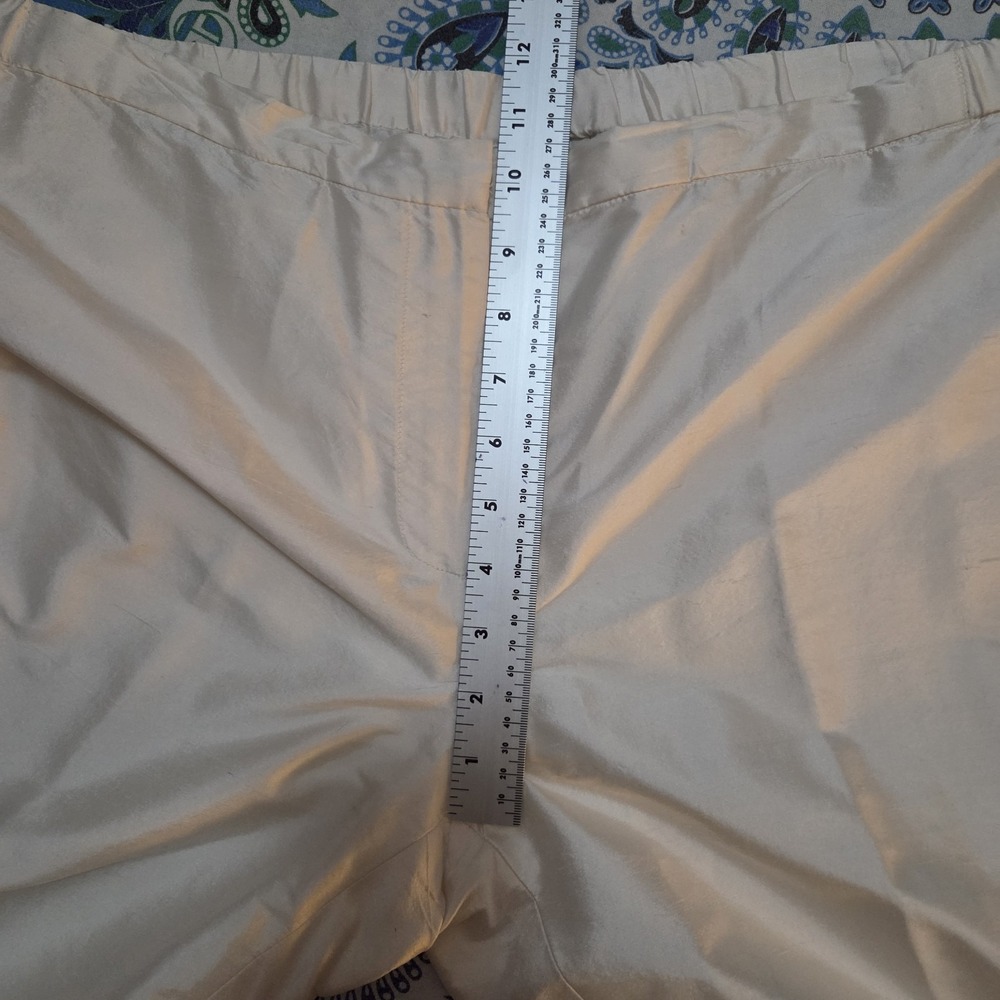 Neiman Marcus 100% Silk Pants Womens XL Trousers White Lined Minimalist Chic - Picture 8 of 10